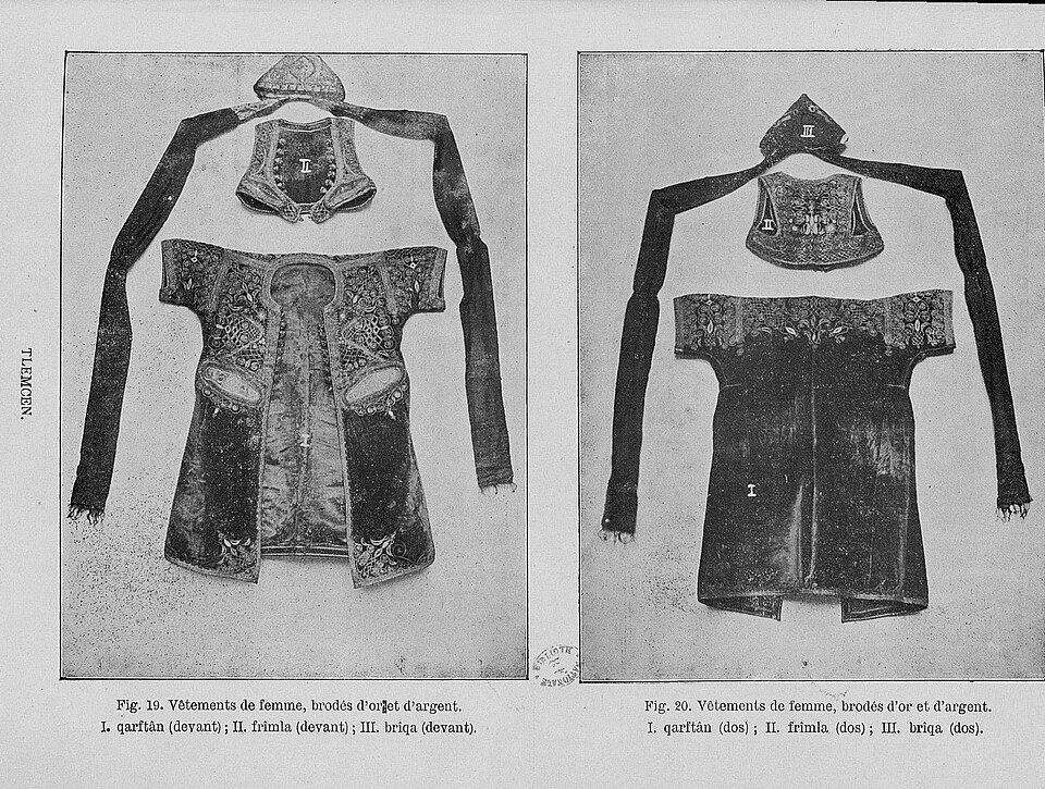 Qarftan et frimla de Tlemcen au début du XXe siècle.