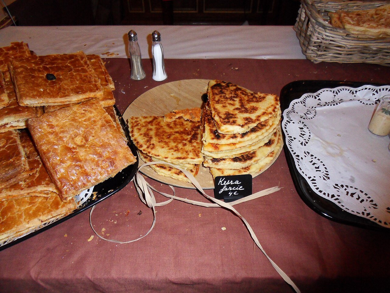 Galette farcie, vue sur la garniture