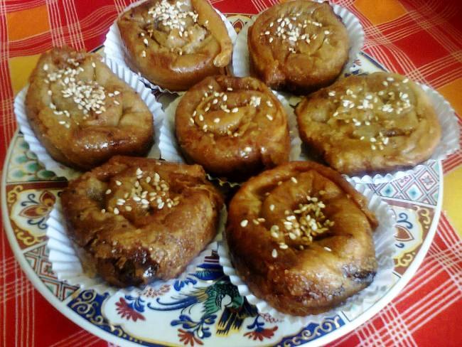 Mhencha algérienne, pâtisserie enroulée.