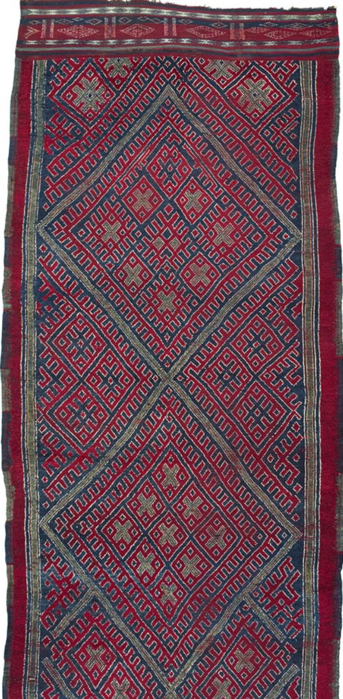 Détail d’un tapis algérien du Djebel Amour, XIXe siècle ou antérieur.
